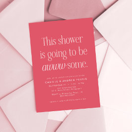 Niedliche phantastische Rosa-Babydusche Einladung