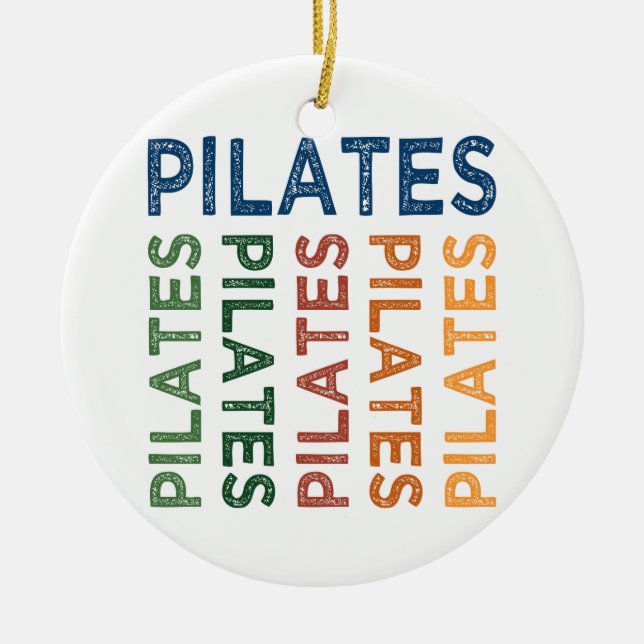 Niedliche Pilates Keramikornament (Vorne)