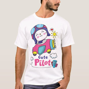 Niedliche Pilotin T-Shirt