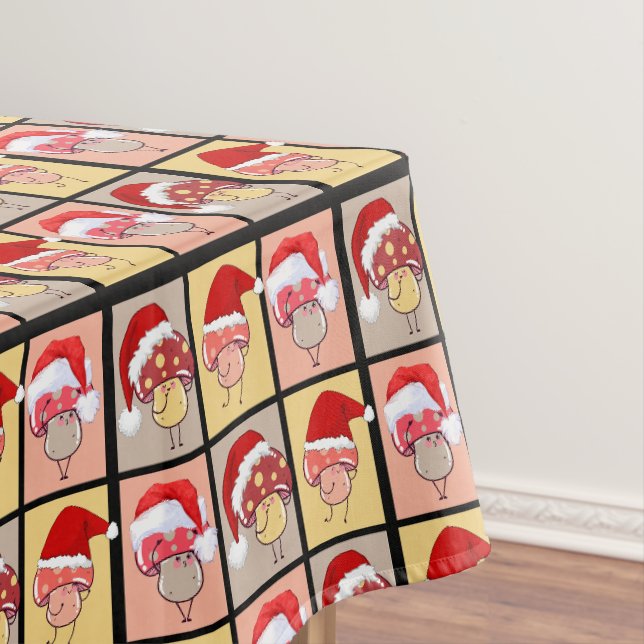 Niedliche Pilze aus dem Mushroomcore Weihnachtsges Tischdecke (Beispiel)