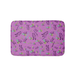 Niedliche Pilze aus Lilac und Gelb Personalisiert Badematte