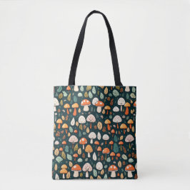 Niedliche Pilze Blätter Hütte Kerndesign Tasche