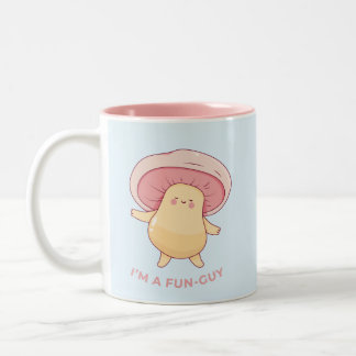 Niedliche Pilze Ich bin ein Spaß-Typ  Zweifarbige Tasse