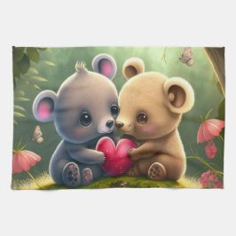 Niedliche Pilze im Wald Geschirrtuch