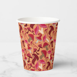 Niedliche Pilze Pappbecher