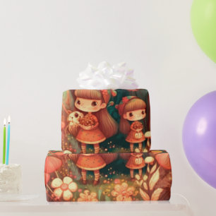 niedliche Pilzkernpapier Geschenkpapier