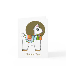 Niedliche Pinata Lama Babydusche Dank Karte