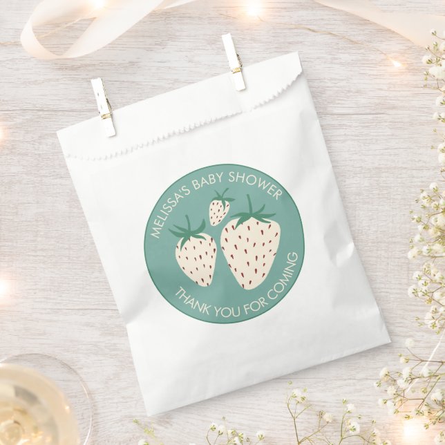 Niedliche Pineberry BABY SHOWER Custom Strawberry Geschenktütchen (Ausgeschnitten)