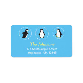 niedliche Pinguin-Adressetiketten Adressaufkleber