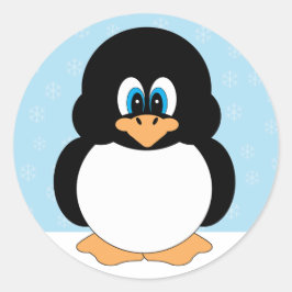 Niedliche Pinguin-Aufkleber für kleine Cartoon Runder Aufkleber