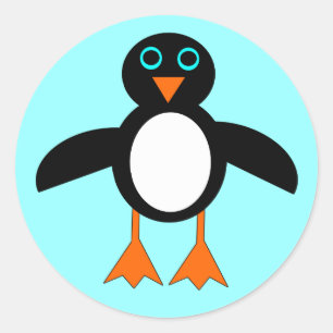 Niedliche Pinguin-Aufkleber Runder Aufkleber