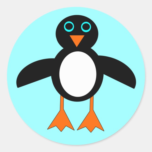 Niedliche Pinguin-Aufkleber Runder Aufkleber (Vorderseite)