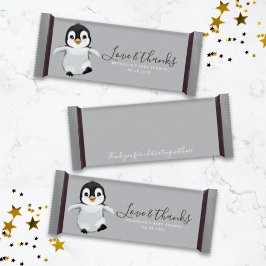 Niedliche Pinguin Baby Dusche Candy Bar Wrapper