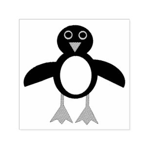 Niedliche Pinguin-Briefmarke Permastempel
