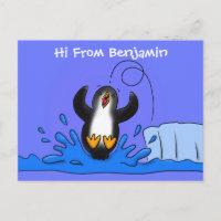 Niedliche Pinguin-Cartoon-Illustration