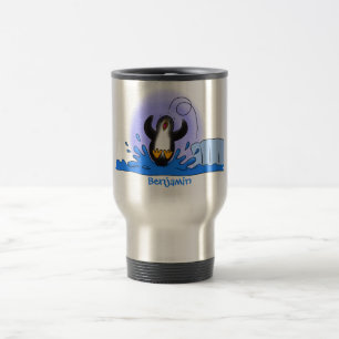 Niedliche Pinguin-Cartoon-Illustration Reisebecher