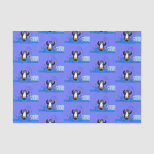 Niedliche Pinguin-Cartoon-Illustration Seidenpapier