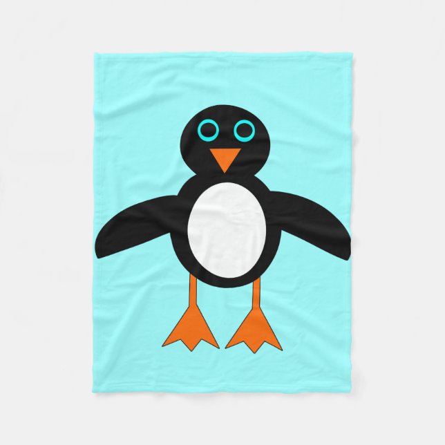 Niedliche Pinguin Fleece Blanket (Vorderseite)