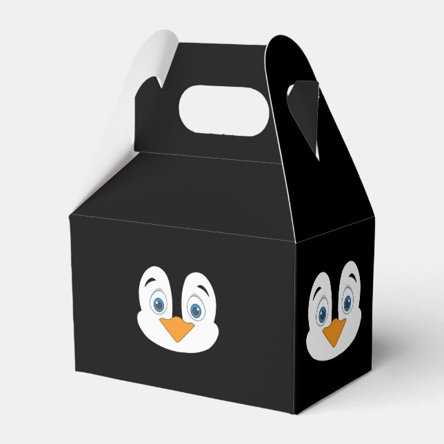 Niedliche Pinguin-Gesichter Geschenkschachtel (Vorderseite)