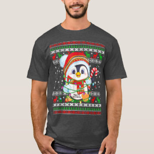 Niedliche Pinguin-Lichter Uganda Weihnachtssüßer f T-Shirt