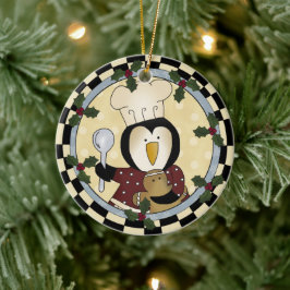 Niedliche Pinguin-Ornament Keramik Ornament