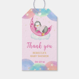 Niedliche Pinguin Pink Babydusche Vielen Dank Geschenkanhänger