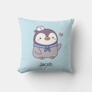 Niedliche Pinguin Sailor Kids Personalisierte Zimm Kissen