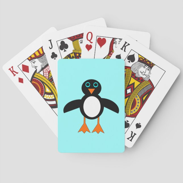 Niedliche Pinguin-Spielkarten Spielkarten (Rückseite)
