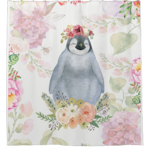Niedliche Pinguin-Tochter Geburtstagsgeschenk, Lie Duschvorhang