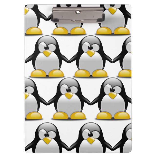 Niedliche Pinguine anpassen Klemmbrett (Vorderseite)