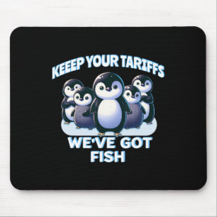 Niedliche Pinguine Behielt Ihre Pinguinininsel Mousepad
