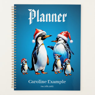 Niedliche Pinguine im fröhlichen Stil eines Cartoo Planer