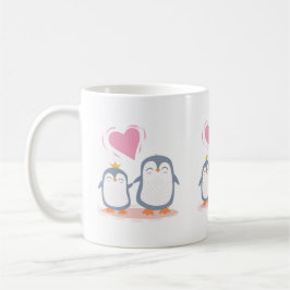 niedliche Pinguine in der Liebe Kaffeetasse