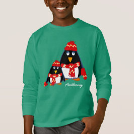Niedliche Pinguine | INDIVIDUELLE NAME T-Shirt
