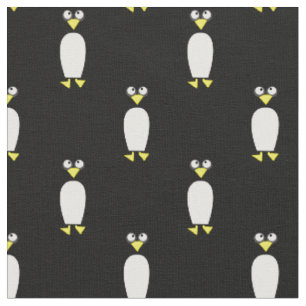 Niedliche Pinguine Kinder Baby Kinderzimmer Black Stoff