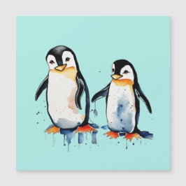 Niedliche Pinguine Magnetkarte