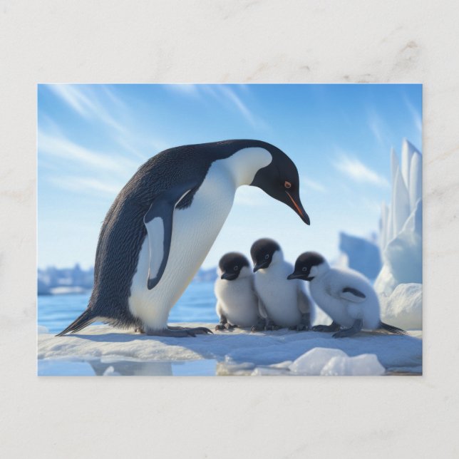 Niedliche Pinguine Postkarte (Vorderseite)