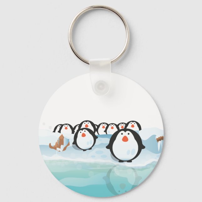 Niedliche Pinguine Schlüsselanhänger (Vorderseite)