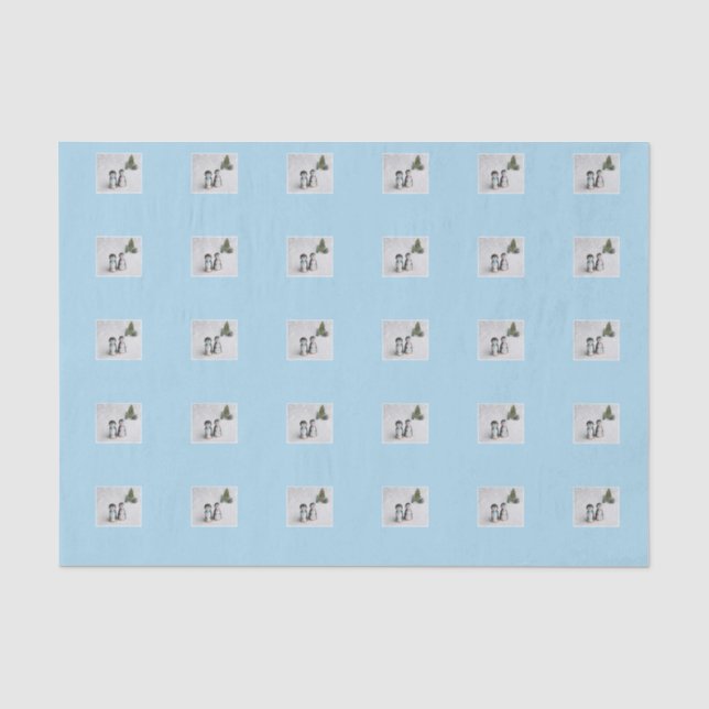 Niedliche Pinguine Seidenpapier (Vorderseite)