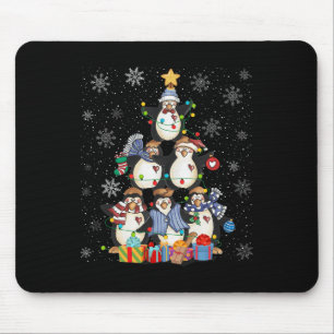 Niedliche Pinguine Weihnachtsbaumleuchten Tierkids Mousepad
