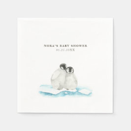 Niedliche Pinguine Winter Arktis Serviette