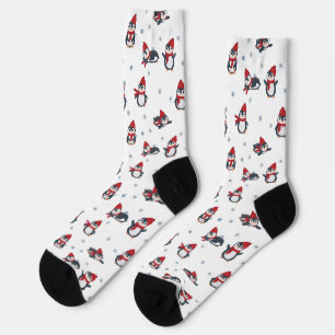 Niedliche Pinguine Wintervögel Arktische Tiere Socken