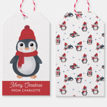 Niedliche Pinguine Wintervögel Arktische Weihnacht