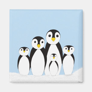 Niedliche Pinguinfamilie Magnet