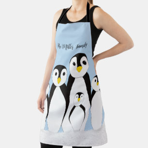 Niedliche Pinguinfamilie Schürze