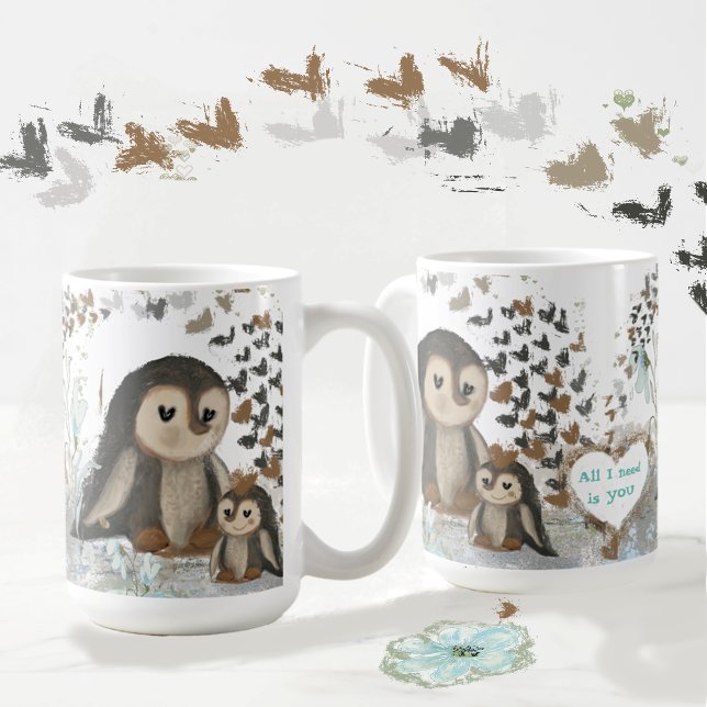 Niedliche Pinguinfamilie Tasse (Cute penguins family Mug)