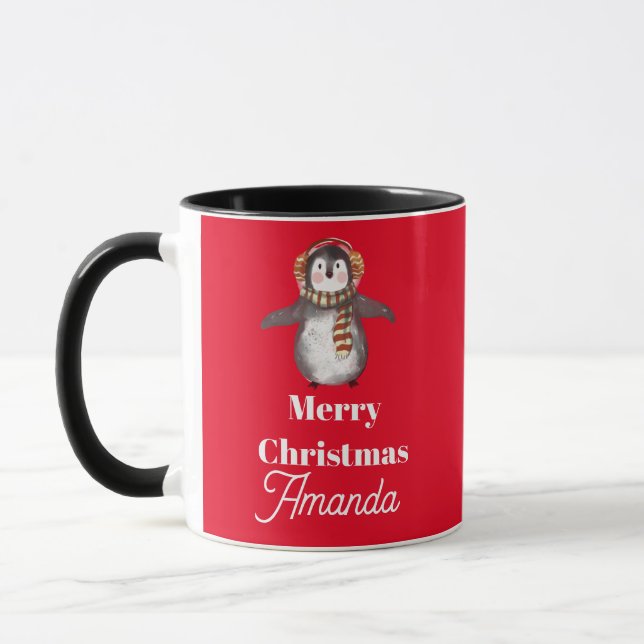 Niedliche Pinguinfestivals Tasse (Links)