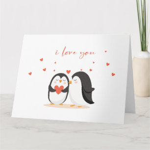 Niedliche Pinguinkarte - Zum Jubiläum Lieben Karte
