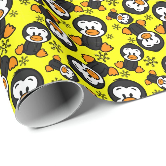 niedliche Pinguinliebhaber mit Fliesen  Geschenkpapier (Rolleneckpunkt)