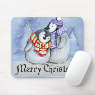 Niedliche Pinguinumarmungen Mousepad